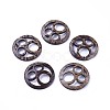 Coffee Color Flat Round Coconut Pendants X-COCO-I002-011-1