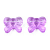 Transparent Spray Painted Glass Beads GLAA-N035-025-C01-3