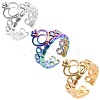 Fashionable 304 Stainless Steel Cuff Rings FS-WG08AB3-03-4