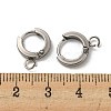 Tarnish Resistant 201 Stainless Steel Huggie Hoop Earrings Findings STAS-A167-01E-P-3