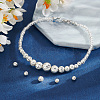 20Pcs 5 Style Fancy Cut Faceted Round 925 Sterling Silver Beads STER-PH0001-69-5