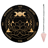 AHADEMAKER 1Pc Cone/Spike/Pendulum Natural Rose Quartz Stone Pendants DIY-GA0004-30E-1