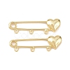 Heart Brass Brooch Findings LS-KK-Z132-01G-01-1