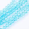 Imitation Austrian Crystal 5301 Bicone Beads GLAA-S026-06-1