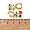 Brass Micro Pave Cubic Zirconia Hoop Earrings EJEW-D322-11G-03-5