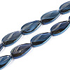 Electroplate Transparent Glass Beads Strands EGLA-N055-02G-1