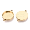 304 Stainless Steel Connector Cabochon Settings STAS-Q113-33A-G-2