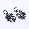 Eco-Friendly Brass Micro Pave Cubic Zirconia Charms KK-P133-04-NR-3