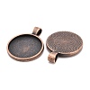 Tibetan Style Alloy Pendant Cabochon Settings TIBE-R295-055R-FF-2