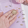 10Pcs 2 Colors Brass Box Clasps KK-GO0002-38-3