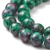 Round Dyed Natural Gemstone Bead Strands G-R345-6mm-15-3