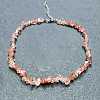 Cherry Quartz Glass Chip Beaded Necklaces for Women IW6789-11-1