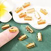 SHEGRACE Brass Ribbon Crimp Ends XGR0061G-60G-5