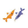 Glass Seed Beaded Pendants PALLOY-MZ01324-2