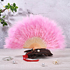Plastic & Feather Folding Fan AJEW-WH20130-171B-4