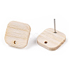 Ash Wood Stud Earring Findings EJEW-N017-011J-3