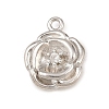 Brass Micro Pave Clear Cubic Zirconia Charms KK-G544-07P-01-1