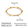 Chic 304 Stainless Steel Pave Pearl Bangles for Women HT2221-1-2