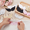 20Pcs 5 Colors Polyester Thread Iron on/Sew On Patches PATC-GO0001-13-3