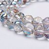 Electroplate Glass Bead Strands EGLA-P027-HR02-3