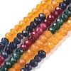 Dyed Natural Malaysia Jade Rondelle Beads Strands G-E316-2x4mm-45-1