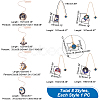 8Pcs 8 Style Alloy Enamel Astronaut Bookmark AJEW-PH0004-34-2