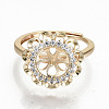 Adjustable Brass Micro Cubic Zirconia Finger Ring Settings KK-T062-64G-NF-3