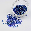 Transparent Rainbow Colours Round Glass Seed Beads X-SEED-A007-4mm-168-1
