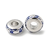 Alloy Enamel European Beads FIND-E044-14P-01-2