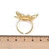 Brass Micro Pave Cubic Zirconia Adjustable Cuff Rings RJEW-C139-13G-5
