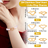 15Pcs 3 Styles 304 Stainless Steel Connector Charms STAS-BBC0002-21-2