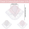 2Pcs 2 Colors Pastoral Style Polyester Lace Cloth Hair Bands OHAR-CY0001-14-2