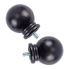 2Pcs ABS Plastic Curtain Rod Head FIND-GF0001-59B-1