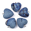 Electroplate Natural Druzy Geode Agate Pendants G-S344-58B-03-1