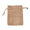 Polyester Imitation Burlap Packing Pouches Drawstring Bags X-ABAG-R005-9x7-M-3
