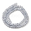 Electroplate Transparent Glass Beads Strands GLAA-C029-03B-03-2