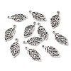 Tibetan Style Alloy Leaf Pendants TIBEP-Q035-54AS-NR-3