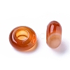 Natural Banded Agate European Beads G-G740-12x6mm-29-2