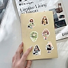 50Pcs Cute Girl PVC Waterproof Self-Adhesive Stickers PW-WG30563-01-5