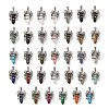 Natural & Synthetic Mixed Gemstone Pointed Pendants G-B042-04P-1