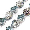 Electroplate Glass Beads Strands EGLA-N012-08S-1