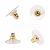 50Pairs Brass Bullet Clutch Bullet Clutch Earring Backs with Pad KK-YW0001-02G-3