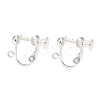 Brass Screw On Clip-on Earring Findings X-KK-L164-01S-1