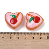Handmade Heart Lampwork Beads Strands LAMP-P069-04B-05-4