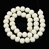 Painted Natural Wood Beads Strands WOOD-S053-54N-2