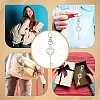 6Pcs Heart Key Alloy Pendant Decorations HJEW-YW00392-6