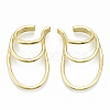Brass Cuff Earrings EJEW-S201-204G-NF-1