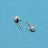 Iron Stud Earring Findings STAS-WH0029-02A-01-1-1