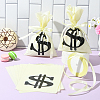 100Pcs OPP Cellophane Black Dollar Sign Packaging Bags ABAG-SP0001-44-5