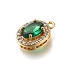 Brass Micro Pave Cubic Zirconia Pendants KK-D312-09G-05-2